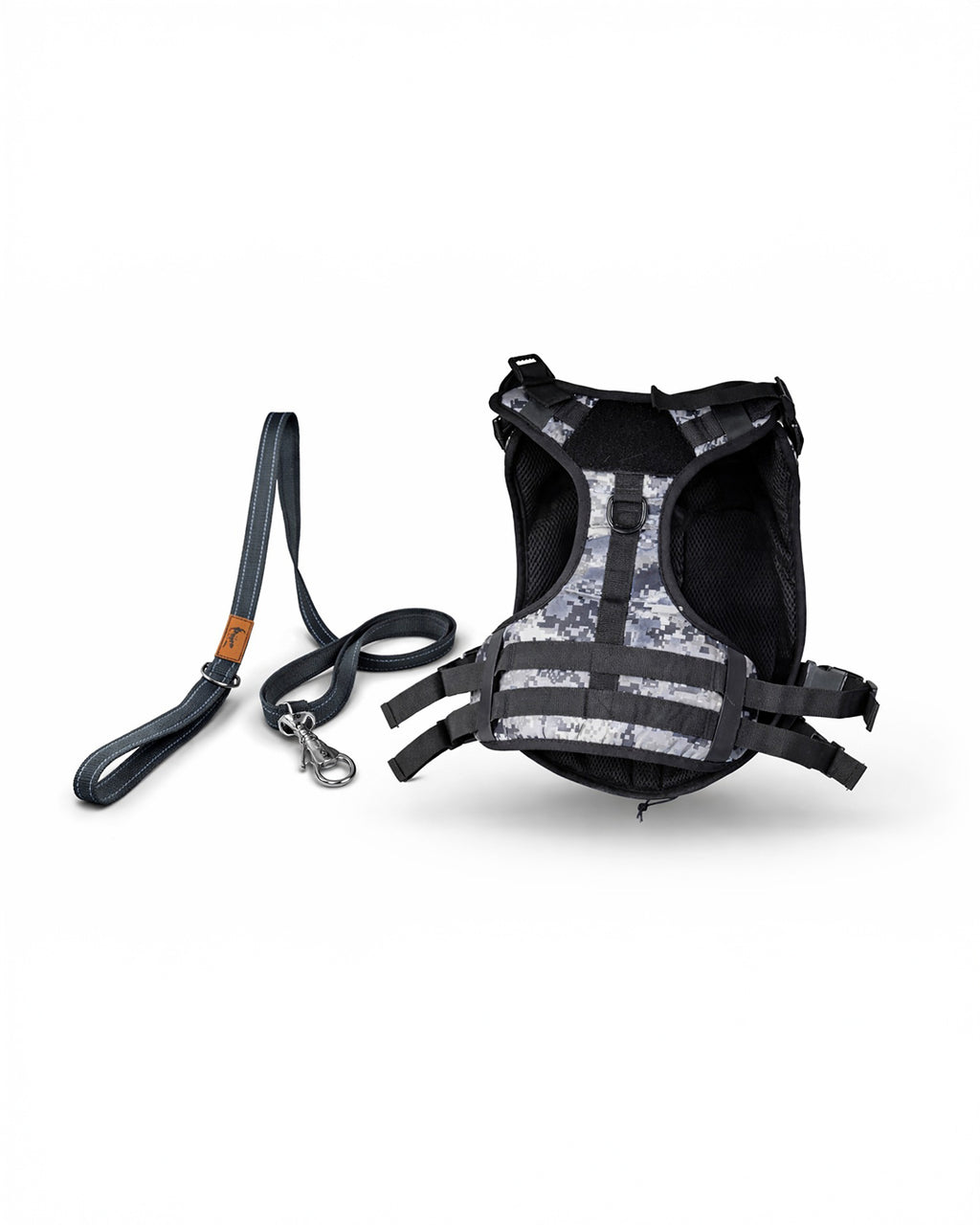 Tactical Harness + Black Leash for dogs