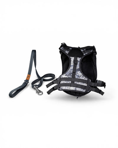 Tactical Harness + Black Leash for dogs