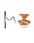 Orange Harness + Black Leash for dogs