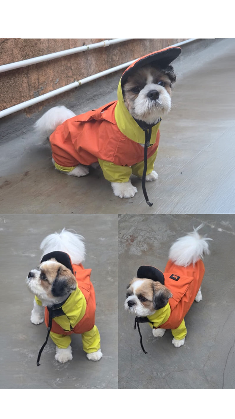 Orange Yellow Raincoat for Dogs