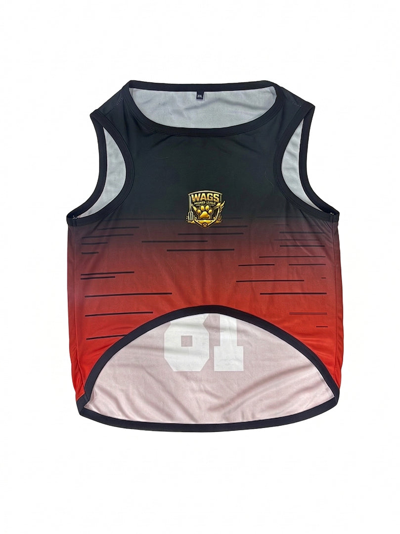 Gradient tank top with logo on a white background