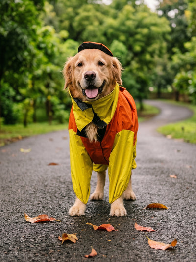 Orange Yellow Raincoat for Dogs
