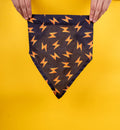 Flash printed dog bandana made of soft cotton fabric from The Woof Parade.